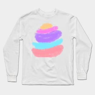 Colorful watercolor abstract texture art Long Sleeve T-Shirt